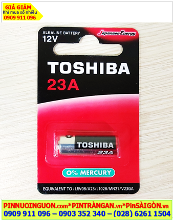 Toshiba A23 _Pin A23, Pin điều khiển 12v Pin Toshiba A23 (LRV08, 23A,A23S,L1028) Alkaline chính hãng /Loại vỉ 1viên